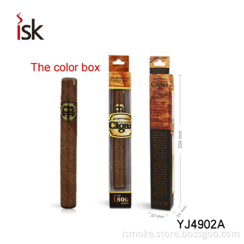 E-Cigar Full Power up to 1800 Puffs Huge Puff Cigarette (YJ4902)